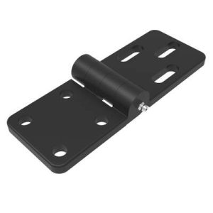 Surface Mount Hinge, 80 mm size, with Mounting Holes, Steel, Black Powder coated