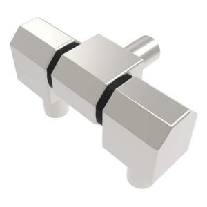 Surface Mount Hinge, 39 mm size, with Stud Mount, Stainless steel, Electro Polished, Bright