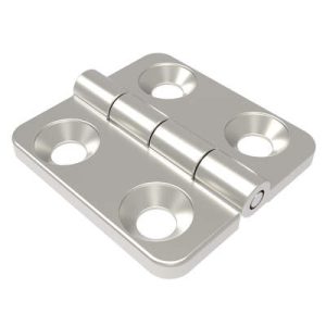 Surface Mount Hinge, 28 mm size, with Mounting CSK Holes, Stainless Steel, Electro polished - Image 1