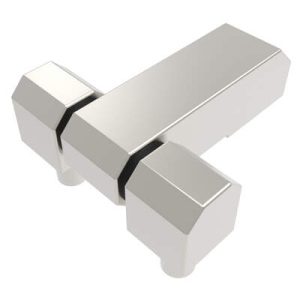 Surface Mount Hinge, 40 mm size, with Thread Mount and Stud Mount, Stainless steel, Electro Polished, Bright - Image 1