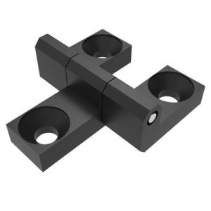 Surface Mount Hinge, 30 mm size, with Mounting CSK Holes, Zinc Alloy, Black Powder coated
