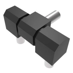 Surface Mount Hinge, 39 mm size, with Stud Mount, Zinc Alloy, Black Powder coated - Image 1