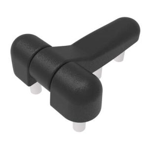 Surface Mount Hinge, 68.5 mm size, with Threaded Stud mounting, Zinc Alloy, Black Powder coated