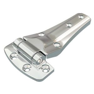 Surface Mount Hinge, 165.5 mm size, with Mounting Holes, Zinc Alloy, Black Powder coated