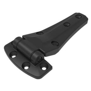 Surface Mount Hinge, 165.5 mm size, with Mounting Holes, Zinc Alloy, Black Powder coated