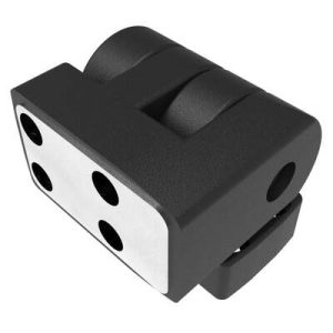 Butt Hinge, 38 mm size, with Mounting Counter bore Holes, Polyamide with Reinforced Zinc Insert, Black
