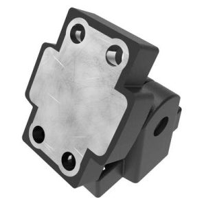 Butt Hinge, 51 mm size, with Mounting Counter bore Holes, Polyamide with Reinforced Zinc Insert, Black