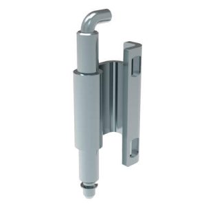 Removable Concealed Hinge, Concealed Assembly, Slot 8x5.5mm, Steel, Blue Zinc - Image 1