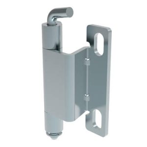 Removable Concealed Hinge, Concealed Assembly, Slot 12x6.5mm, Steel, Blue Zinc - Image 1