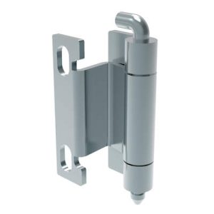 Removable Concealed Hinge, Concealed Assembly, Slot 12x7mm, Steel, Blue Zinc - Image 1