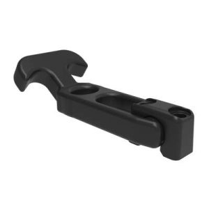 Flexible Draw Latch (without keeper), Front Mount, Small, Rubber, Black