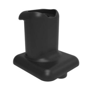 Flexible Draw Latch Keeper, Front Mount, Glass-filled Nylon, Black