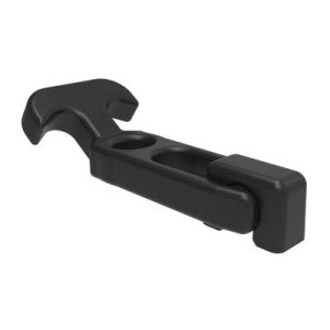 Flexible Draw Latch (without keeper), Concealed Mount Glass-filled Nylon, Black