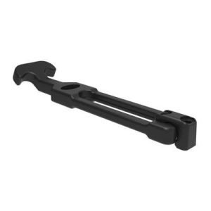 Flexible Draw Latch (without keeper), Front Mount, Large, Rubber, Black