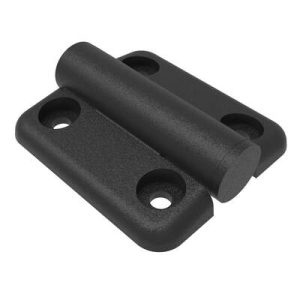 Surface Mount Hinge, 44 mm size, with Mounting Holes, Polyamide, Black
