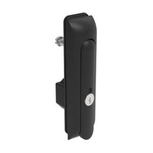 Swinghandle Latch, Medium Size - 125 mm (4.92 in), Without Padlock Hasp, Use with Linear Actuator, CH 333 Key, Sealed, Zinc Alloy, Powder Coated, Black