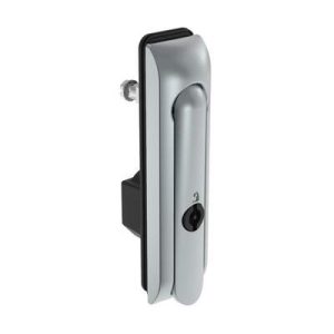 Swinghandle Latch, Medium Size - 125 mm (4.92 in), Without Padlock Hasp, Use with Linear Actuator, 3 mm Double Bit, Sealed, Zinc Alloy, Satin Chrome Plated