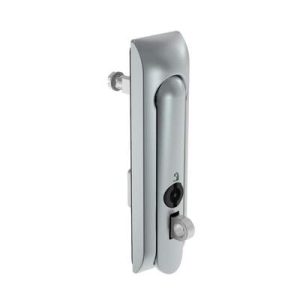Swinghandle Latch, Medium Size - 125 mm (4.92 in), With Padlock Hasp, Use with Linear Actuator or as Single Point Latch, 3 mm Double Bit, Non-Sealed, Zinc Alloy, Satin Chrome Plated