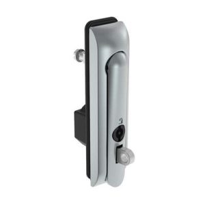 Swinghandle Latch, Medium Size - 125 mm (4.92 in), With Padlock Hasp, Use with Linear Actuator or as Single Point Latch, 3 mm Double Bit, Sealed, Zinc Alloy, Satin Chrome Plated