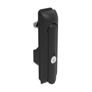 Swinghandle Latch, Medium Size - 125 mm (4.92 in), Without Padlock Hasp, Use with Linear Actuator, CH 751 Key (2 Keys Included), Sealed, Zinc Alloy, Powder Coated, Black