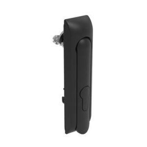 Swinghandle Latch, Medium Size - 125 mm (4.92 in), Without Padlock Hasp, Use with Linear Actuator, Non-Locking with detent, Non-Sealed, Zinc Alloy, Powder Coated, Black