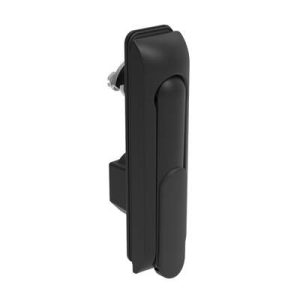Swinghandle Latch, Medium Size - 125 mm (4.92 in), Without Padlock Hasp, Use with Linear Actuator, Non-Locking with detent, Sealed, Zinc Alloy, Powder Coated, Black