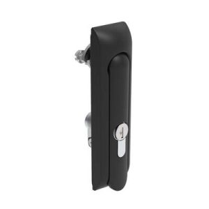 Swinghandle Latch, Medium Size - 125 mm (4.92 in), Without Padlock Hasp, Use with Linear Actuator, CH 300 Key DIN, Non-Sealed, Zinc Alloy, Powder Coated, Black