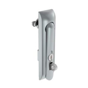 Swinghandle Latch, Medium Size - 125 mm (4.92 in), With Padlock Hasp, Use with Linear Actuator or as Single Point Latch, CH 751 Key (2 Keys Included), Non-Sealed, Zinc Alloy, Satin Chrome Plated