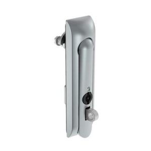 Swinghandle Latch, Medium Size - 125 mm (4.92 in), With Padlock Hasp, Use with Linear Actuator or as Single Point Latch, 3 mm Double Bit, Non-Sealed, Zinc Alloy, Satin Chrome Plated