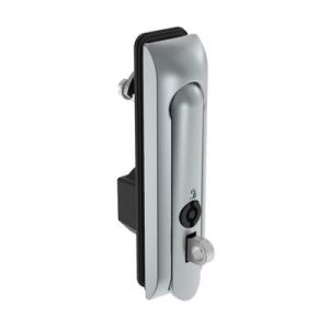 Swinghandle Latch, Medium Size - 125 mm (4.92 in), With Padlock Hasp, Use with Linear Actuator or as Single Point Latch, Bellcore 216 Key, Sealed, Zinc Alloy, Satin Chrome Plated