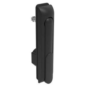 Swinghandle Latch, Large Size - 150 mm (5.9 in), Without Padlock Hasp, Use with Linear Actuator, Non-Locking with detent, Sealed, Zinc Alloy, Powder Coated, Black