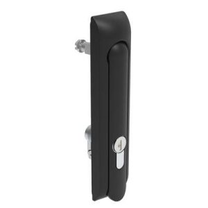 Swinghandle Latch, Large Size - 150 mm (5.9 in), Without Padlock Hasp, Use with Linear Actuator, CH 300 Key DIN, Non-Sealed, Zinc Alloy, Powder Coated, Black