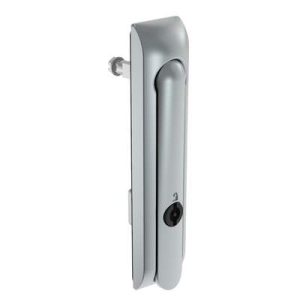 Swinghandle Latch, Large Size - 150 mm (5.9 in), Without Padlock Hasp, Use with Linear Actuator, 3 mm Double Bit, Non-Sealed, Zinc Alloy, Satin Chrome Plated