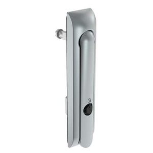 Swinghandle Latch, Large Size - 150 mm (5.9 in), Without Padlock Hasp, Use with Linear Actuator, Bellcore 216 Key, Non-Sealed, Zinc Alloy, Satin Chrome Plated
