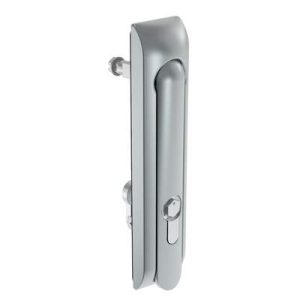 Swinghandle Latch, Large Size - 150 mm (5.9 in), Without Padlock Hasp, Use with Linear Actuator, Bellcore 216 Key DIN, Non-Sealed, Zinc Alloy, Satin Chrome Plated