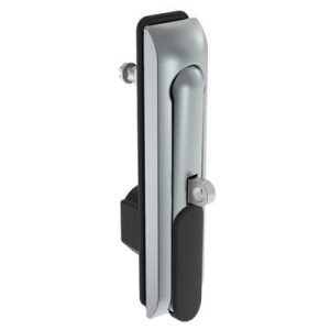 Swinghandle Latch, Large Size - 150 mm (5.9 in), With Padlock Hasp, Use with Linear Actuator or as Single Point Latch, CH 751 Key DIN, Sealed, Zinc Alloy, Satin Chrome Plated