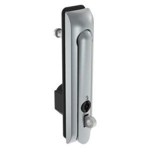 Swinghandle Latch, Large Size - 150 mm (5.9 in), With Padlock Hasp, Use with Linear Actuator or as Single Point Latch, 3 mm Double Bit, Sealed, Zinc Alloy, Satin Chrome Plated