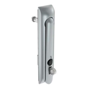 Swinghandle Latch, Large Size - 150 mm (5.9 in), With Padlock Hasp, Use with Linear Actuator or as Single Point Latch, Bellcore 216 Key, Non-Sealed, Zinc Alloy, Satin Chrome Plated