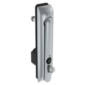 Swinghandle Latch, Large Size - 150 mm (5.9 in), With Padlock Hasp, Use with Linear Actuator or as Single Point Latch, Bellcore 216 Key, Sealed, Zinc Alloy, Satin Chrome Plated