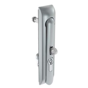 Swinghandle Latch, Large Size - 150 mm (5.9 in), With Padlock Hasp, Use with Linear Actuator or as Single Point Latch, 5 mm Double Bit DIN, Non-Sealed, Zinc Alloy, Satin Chrome Plated
