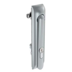 Swinghandle Latch, Large Size - 150 mm (5.9 in), Without Padlock Hasp, Use with Linear Actuator, CH 300 Key DIN, Non-Sealed, Zinc Alloy, Satin Chrome Plated
