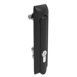 Swinghandle Latch, Large Size - 150 mm (5.9 in), Without Padlock Hasp, Use with Linear Actuator, CH 300 Key DIN, Non-Sealed, Zinc Alloy, Powder Coated, Black