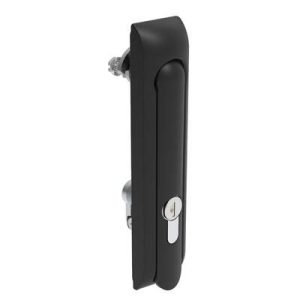 Swinghandle Latch, Large Size - 150 mm (5.9 in), Without Padlock Hasp, Use with Linear Actuator, CH 333 Key DIN, Non-Sealed, Zinc Alloy, Powder Coated, Black