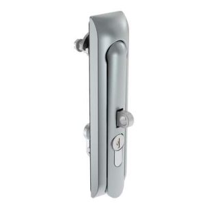 Swinghandle Latch, Large Size - 150 mm (5.9 in), With Padlock Hasp, Use with Linear Actuator or as Single Point Latch, CH 333 Key DIN, Non-Sealed, Zinc Alloy, Satin Chrome Plated