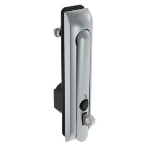 Swinghandle Latch, Large Size - 150 mm (5.9 in), With Padlock Hasp, Use with Linear Actuator or as Single Point Latch, Bellcore 216 Key, Sealed, Zinc Alloy, Satin Chrome Plated