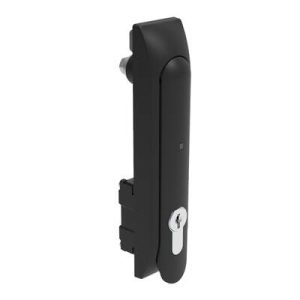 Swinghandle Latch, Large Size - 150 mm (5.9 in), Push-to-Close Handle, Use with Linear Actuator or as Single Point Latch, CH 300 Key DIN, Non-Sealed, Glass filled Nylon, Black
