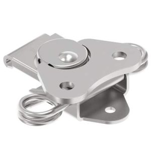 Link Lock Draw Latch, Small Size, Spring Loaded, Stainless Steel, Natural - Image 1