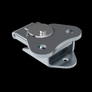 Link Lock Draw Latch, Small Size, Riveted, Kick-out Sping, Stainless Steel, Natural - Image 1