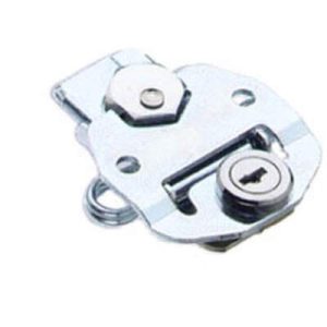 Link Lock Draw Latch, Medium Size, Spring Loaded, Steel, Bright