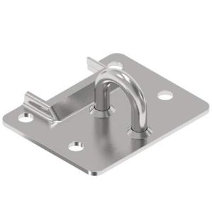 Link Lock Draw Latch, Large Size, Keeper, Steel, Bright - Image 1